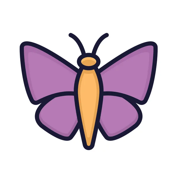 Icono Vector Aislado Mariposa Que Puede Modificar Editar Fácilmente — Vector de stock