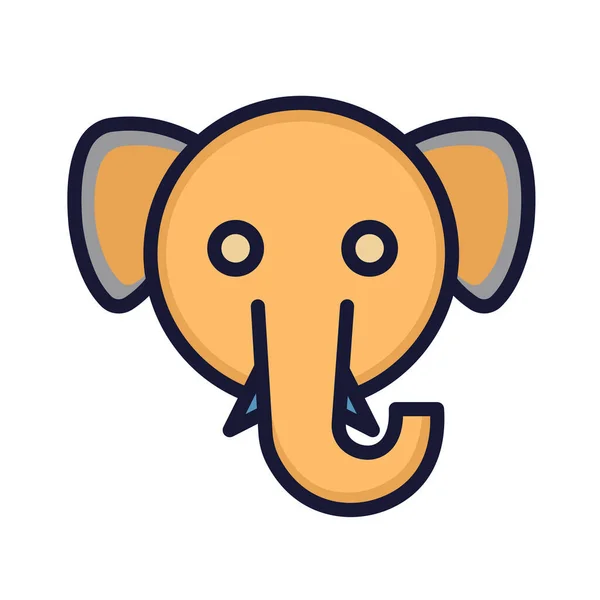 Elefante Aislado Icono Del Vector Que Puede Modificar Editar Fácilmente — Vector de stock