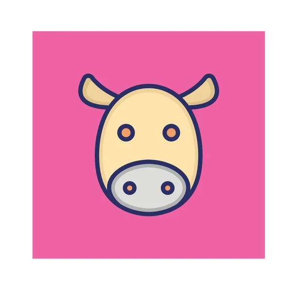 Cow Isolated Vector Icon Can Easily Modified Edited — Stock Vector