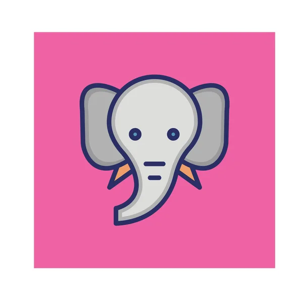 Elefant Isolated Vector Symbol Das Leicht Geändert Oder Bearbeitet Werden — Stockvektor