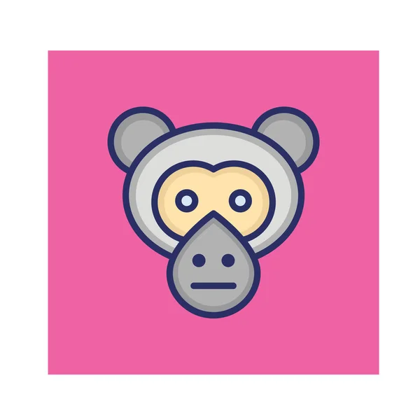 Monkey Isolated Vector Icon Can Easily Modified Edited — Stock Vector