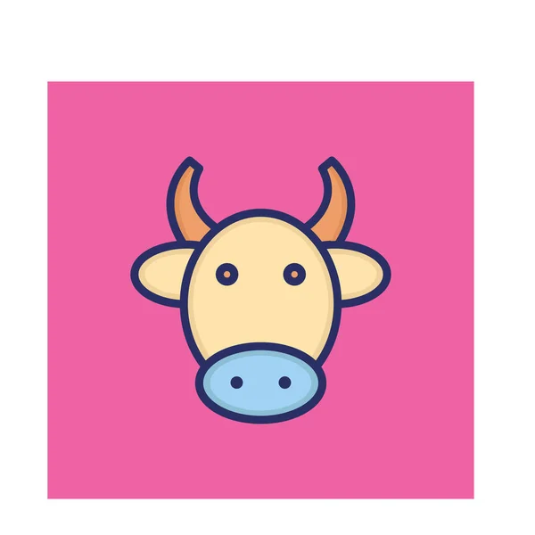 Cow Isolated Vector Icon Can Easily Modified Edited — Stock Vector