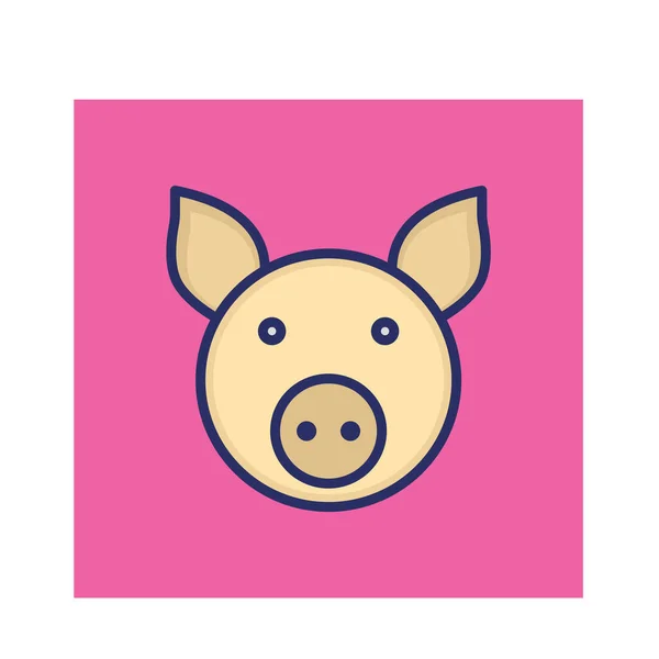 Wild Boar Isolated Vector Icon Can Easily Modified Edited — Stock Vector