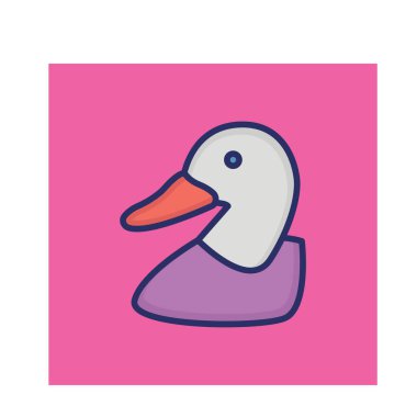 Kolayca değiştirilebilen ya da düzenlenebilen Ördek İzole Vektör simgesi