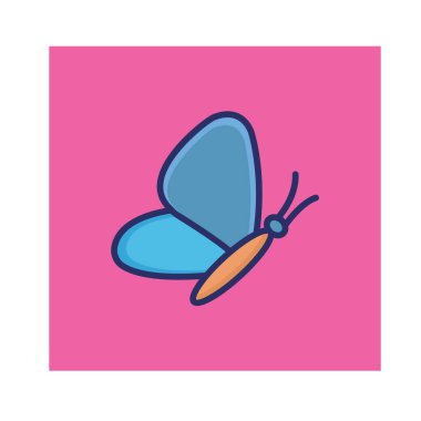 Kelebek izole edilmiş Vektör simgesi kolayca değiştirilebilir ya da düzenlenebilir