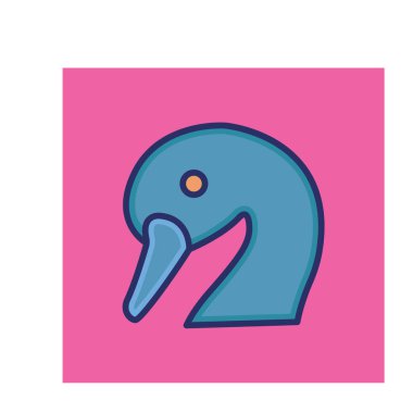 Kolayca değiştirilebilen ya da düzenlenebilen Ördek İzole Vektör simgesi