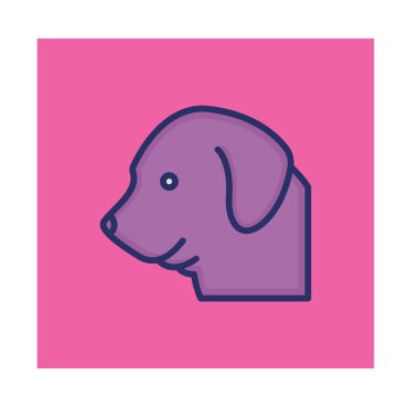 Kolayca değiştirilebilen ya da düzenlenebilen Köpek İzole Vektör simgesi