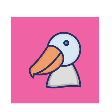 Kolayca değiştirilebilen ya da düzenlenebilen izole edilmiş Toucan Vektör simgesi