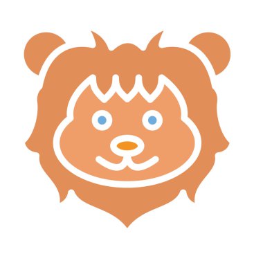 Kolayca değiştirilebilen ya da düzenlenebilen Aslan İzole Vektör simgesi