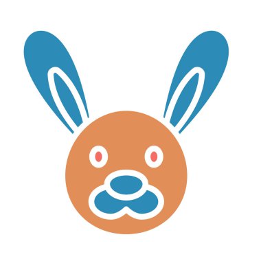 Kolayca değiştirilebilen ya da düzenlenebilen Tavşan İzole Vektör simgesi