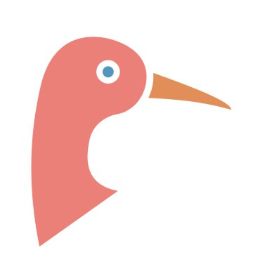 Kolayca değiştirilebilen veya düzenlenebilen martı izole edilmiş Vektör simgesi