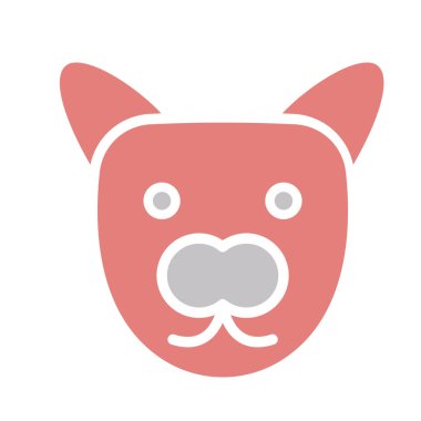 Kolayca değiştirilebilen ya da düzenlenebilen domuz izole edilmiş vektör simgesi