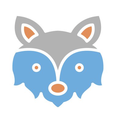 Kolayca değiştirilebilen ya da düzenlenebilen Tilki İzole Vektör simgesi