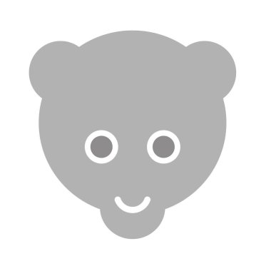 Kolayca değiştirilebilen ya da düzenlenebilen panda izole edilmiş vektör simgesi