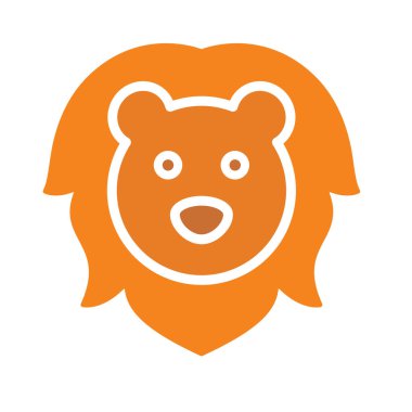 Kolayca değiştirilebilen ya da düzenlenebilen Aslan İzole Vektör simgesi