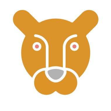 Kolayca değiştirilebilen ya da düzenlenebilen Aslan İzole Vektör simgesi