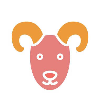 Vahşi Keçi İzole edilmiş Vektör simgesi Kolayca değiştirilebilir veya düzenlenebilir