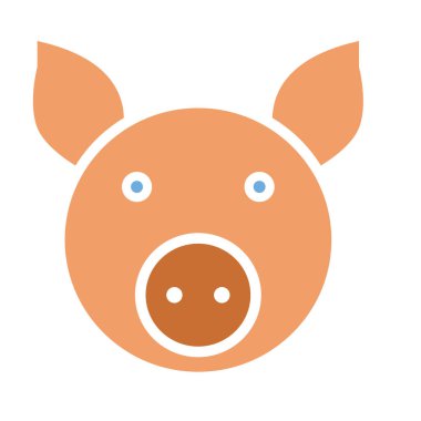 Yaban domuzu izole edilmiş vektör simgesi kolayca değiştirilebilir ya da düzenlenebilir