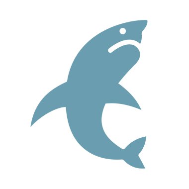 Kolayca değiştirilebilen ya da düzenlenebilen yunus izole edilmiş Vektör simgesi