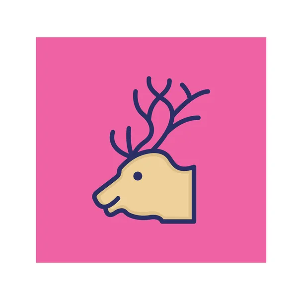 Reindeer Isolated Vector Icon Can Easily Modified Edited — Stock Vector