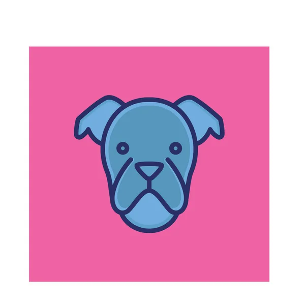 Ícone Vetor Isolado Bulldog Que Pode Ser Facilmente Modificado Editado — Vetor de Stock