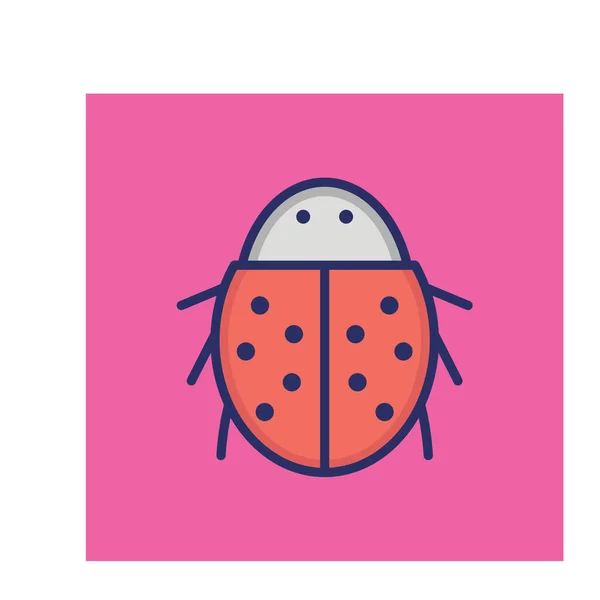 Icône Vectorielle Isolée Ladybird Qui Peut Être Facilement Modifiée Modifiée — Image vectorielle