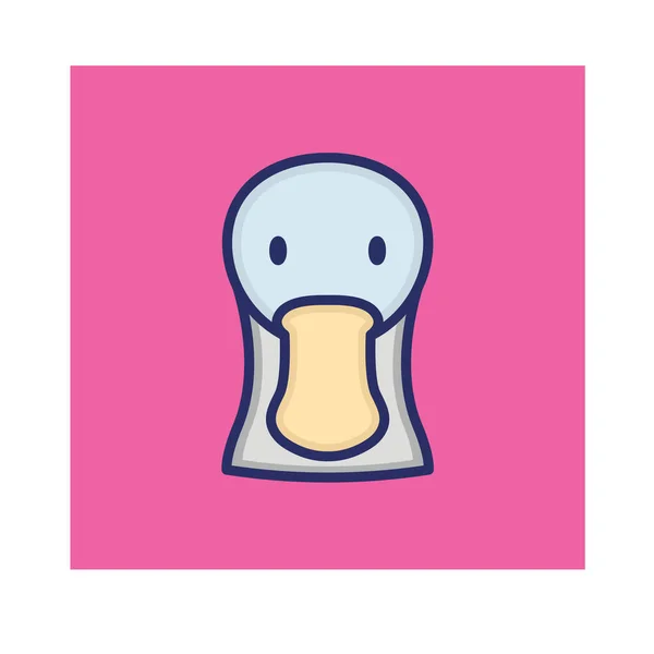 수정하거나 수있는 Mallard Duck Isolated Vector 아이콘 — 스톡 벡터