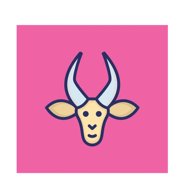 Изолированный Векторный Значок Mountain Goat Который Легко Изменен Отредактирован — стоковый вектор