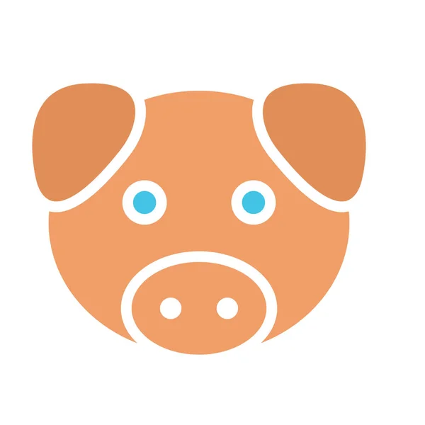 Pig Isolated Vector Icon Can Easily Modified Edited — Stock Vector