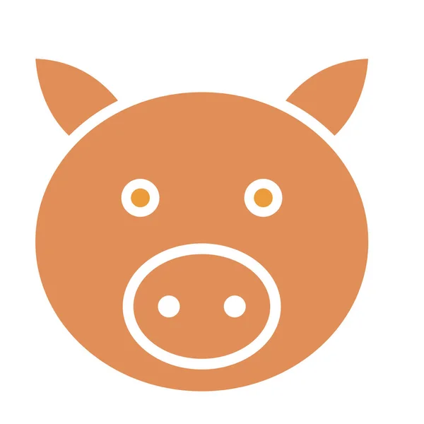 Pig Isolated Vector Icon Can Easily Modified Edited — Stock Vector