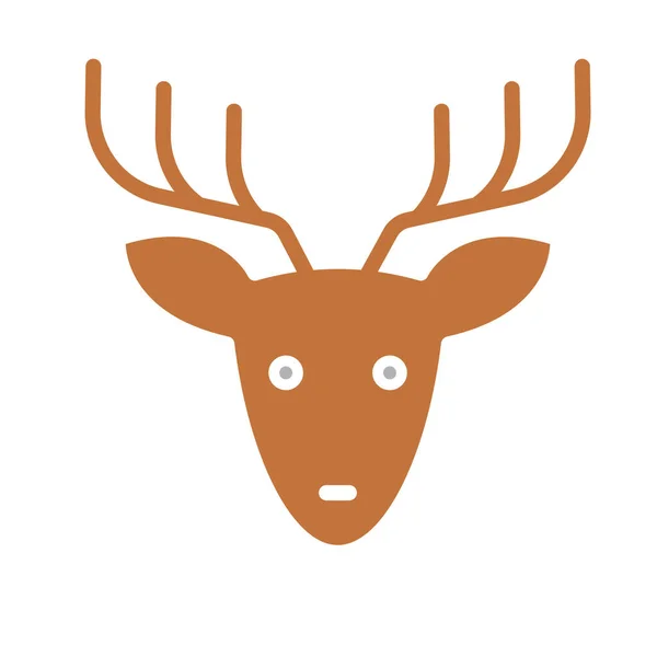 Reindeer Isolated Vector Icon Can Easily Modified Edited — Stock Vector