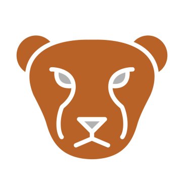 Kolayca değiştirilebilen ya da düzenlenebilen Aslan İzole Vektör simgesi