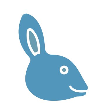 Kolayca değiştirilebilen ya da düzenlenebilen Tavşan İzole Vektör simgesi