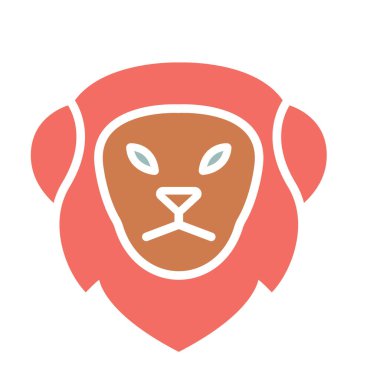 Kolayca değiştirilebilen ya da düzenlenebilen Aslan İzole Vektör simgesi