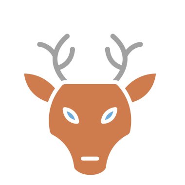 Geyik İzole Vektör simgesi Kolayca değiştirilebilir veya düzenlenebilir