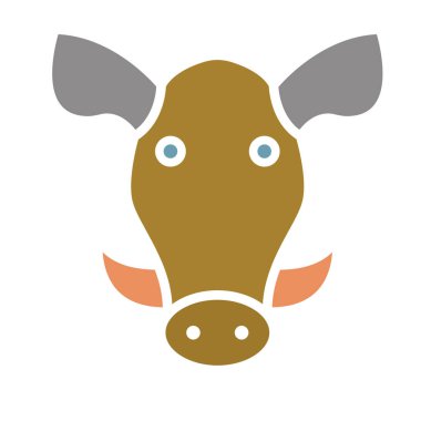 Kolayca değiştirilebilen veya düzenlenebilen Öküz İzole Vektör simgesi