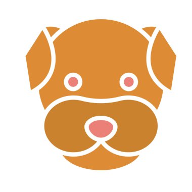 Kolayca değiştirilebilen veya düzenlenebilen Bulldog izole edilmiş Vektör simgesi