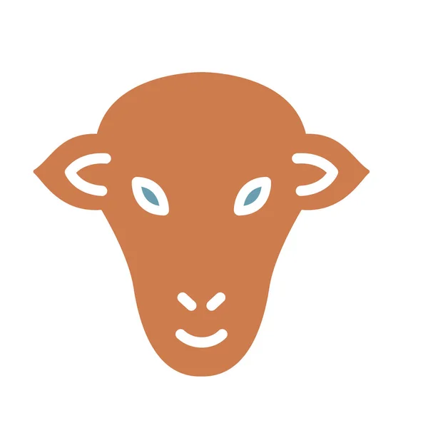 Goat Isolated Vector Icon Can Easily Modified Edited — Stock Vector