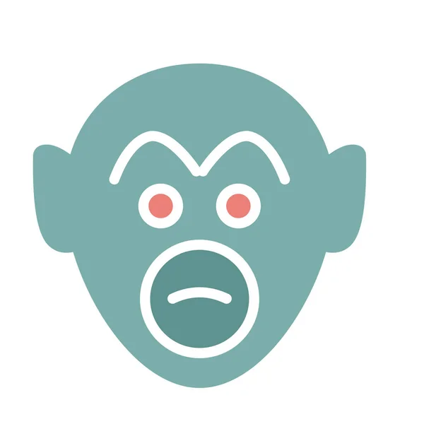 Monkey Isolated Vector Icon Can Easily Modified Edited — Stock Vector