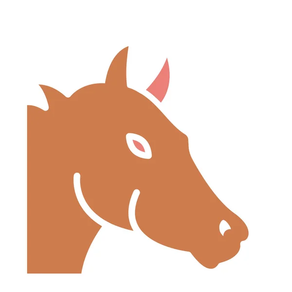 Лошадь Изолированный Вектор Значок Который Легко Изменен Отредактирован — стоковый вектор