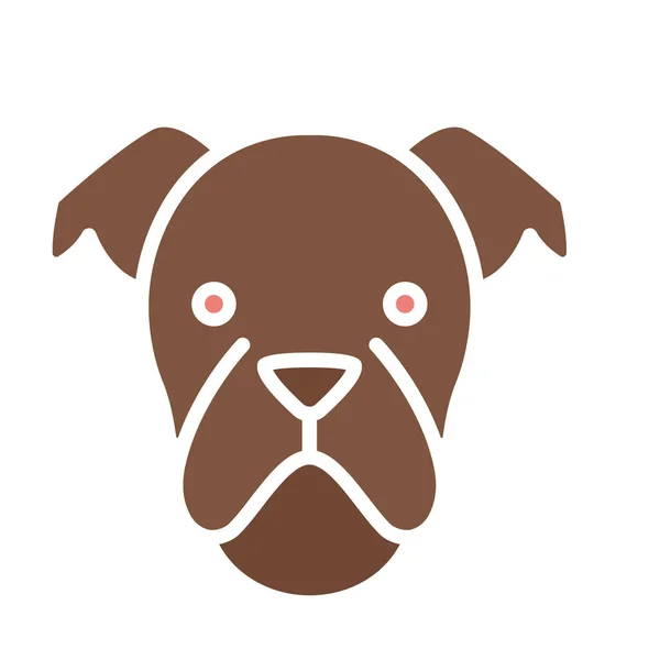 Bulldog Icono Vector Aislado Que Puede Modificar Editar Fácilmente — Vector de stock