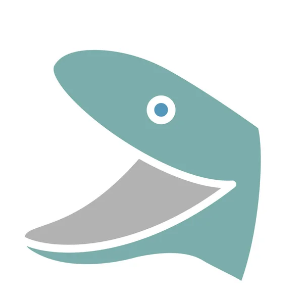 Icône Vectorielle Isolée Dolphin Face Qui Peut Être Facilement Modifiée — Image vectorielle