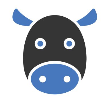 Kolayca değiştirilebilen veya düzenlenebilen İnek İzole Vektör simgesi