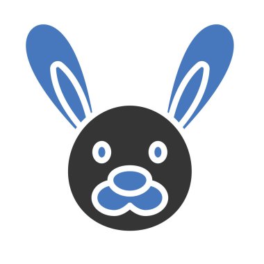 Kolayca değiştirilebilen ya da düzenlenebilen Tavşan İzole Vektör simgesi