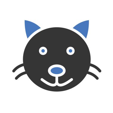 Kolayca değiştirilebilen ya da düzenlenebilen Kedi İzole Vektör simgesi