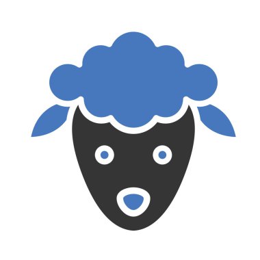 Koyun izole edilmiş Vektör simgesi kolayca değiştirilebilir ya da düzenlenebilir