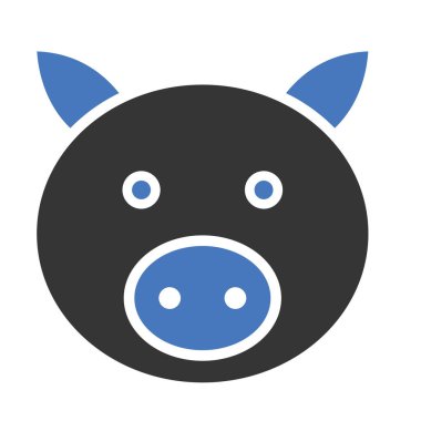 Kolayca değiştirilebilen ya da düzenlenebilen domuz izole edilmiş vektör simgesi