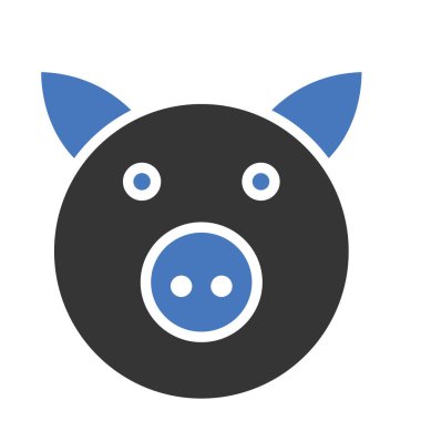 Kolayca değiştirilebilen ya da düzenlenebilen domuz izole edilmiş vektör simgesi