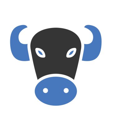 Kolayca değiştirilebilen veya düzenlenebilen izole edilmiş boğa vektör simgesi