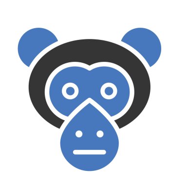 Kolayca değiştirilebilen ya da düzenlenebilen Maymun İzole Vektör simgesi